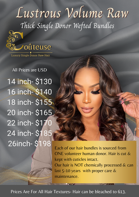 Lustrous Volume RAW Wefted Bundles