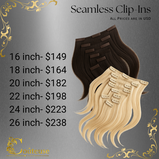 SEAMLESS Virgin Clip Ins- Straight