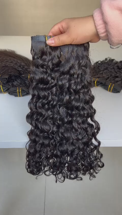 SEAMLESS Virgin Clip Ins- Royal Curl & Soft Coils